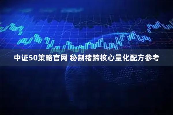 中证50策略官网 秘制猪蹄核心量化配方参考