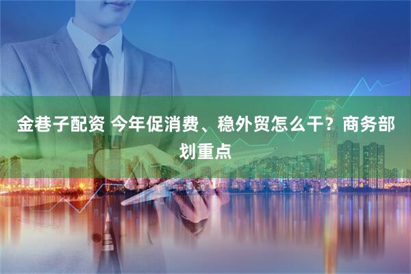 金巷子配资 今年促消费、稳外贸怎么干？商务部划重点